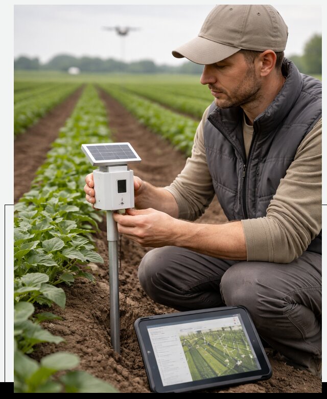 IoT мониторинг сельскохозяйственных полей и контроля в Химках